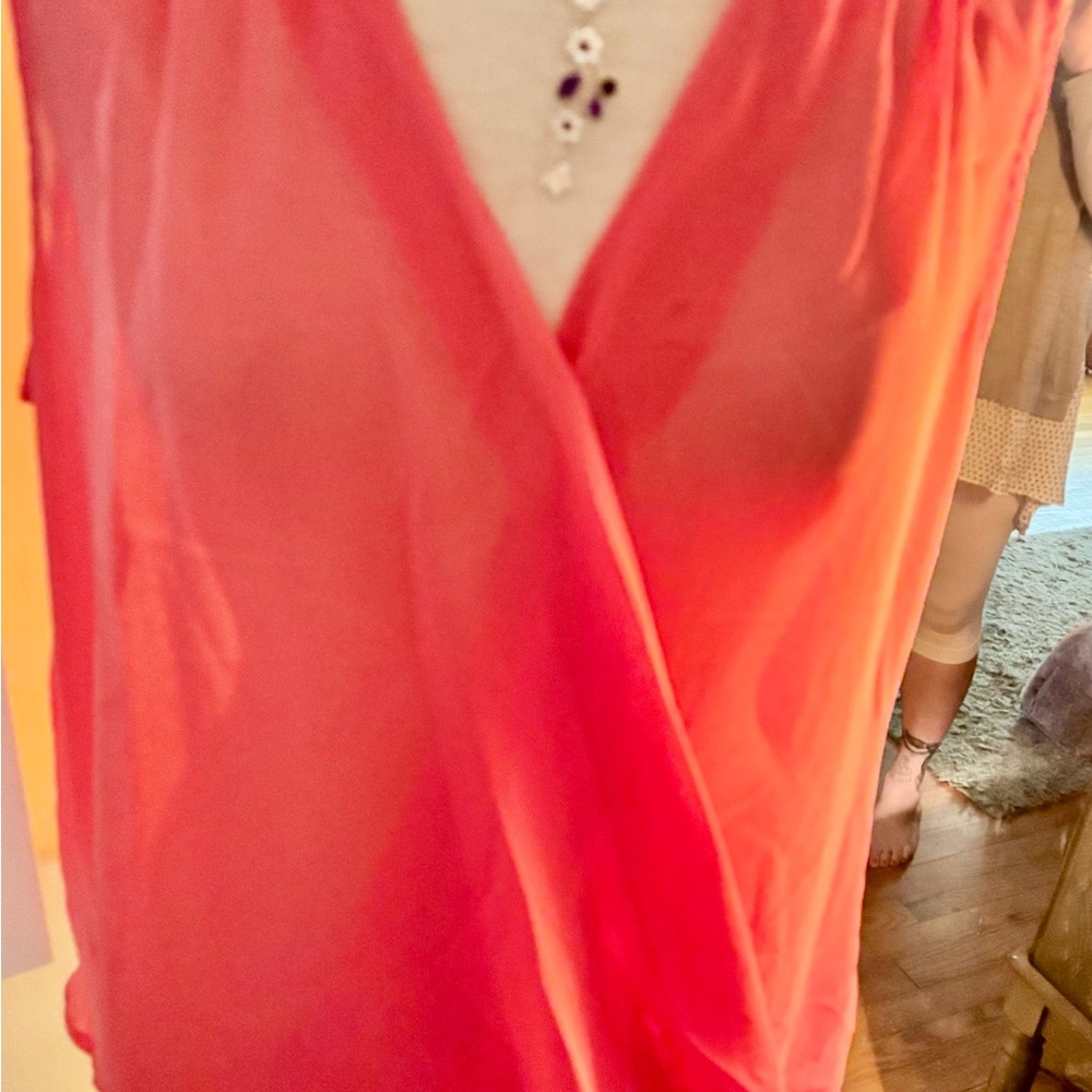 Elegant Coral Blouse